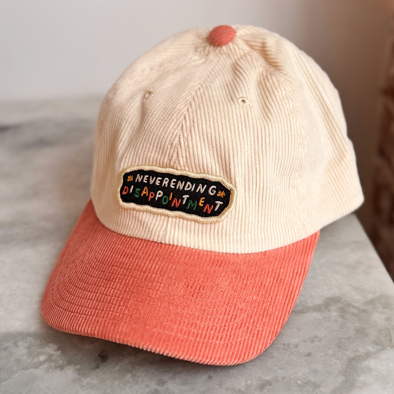 Neverending Disappointment Patched Corduroy Dad Hat