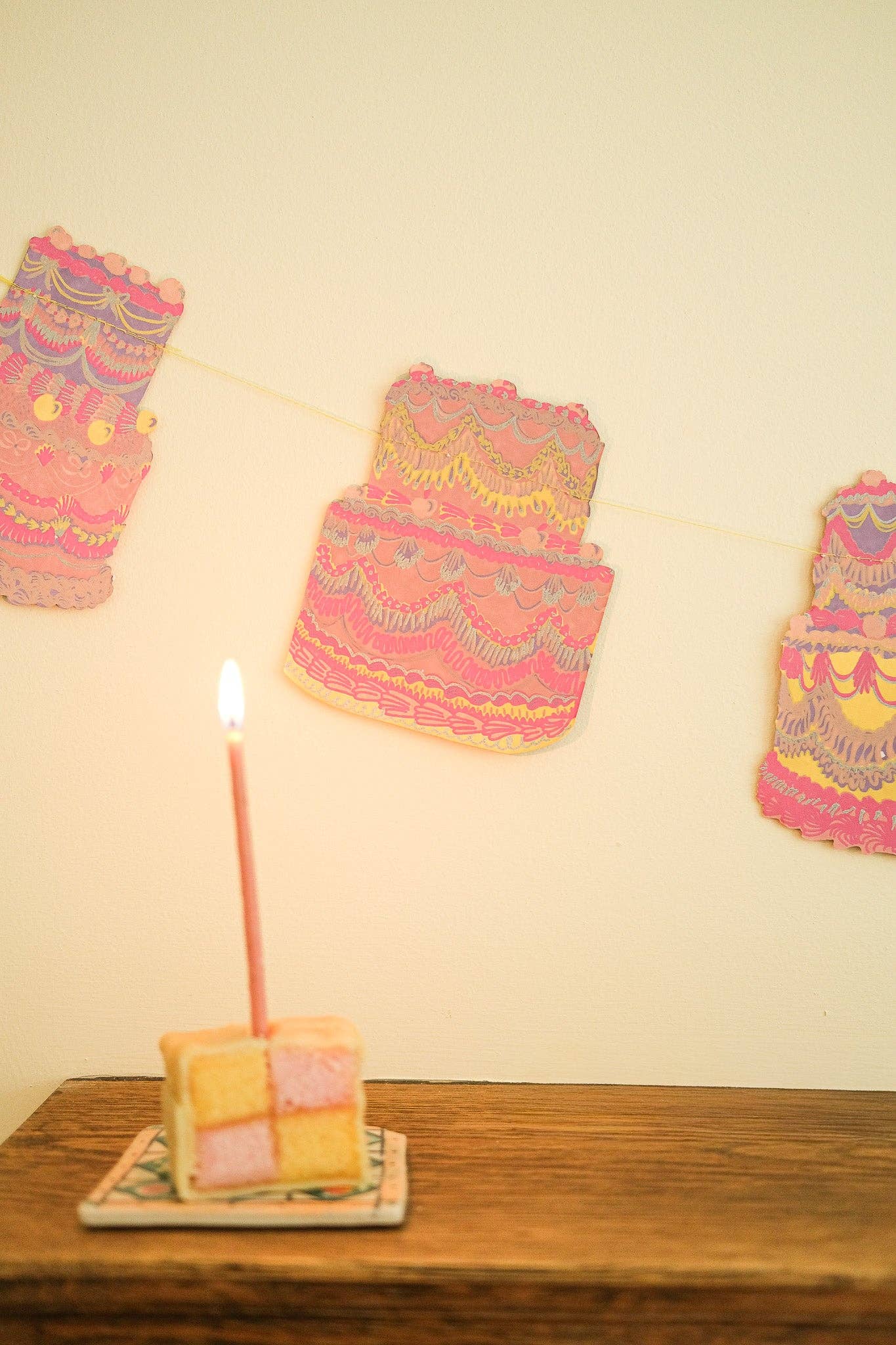 Celebration Cakes Screen Printed and Sewn Garland