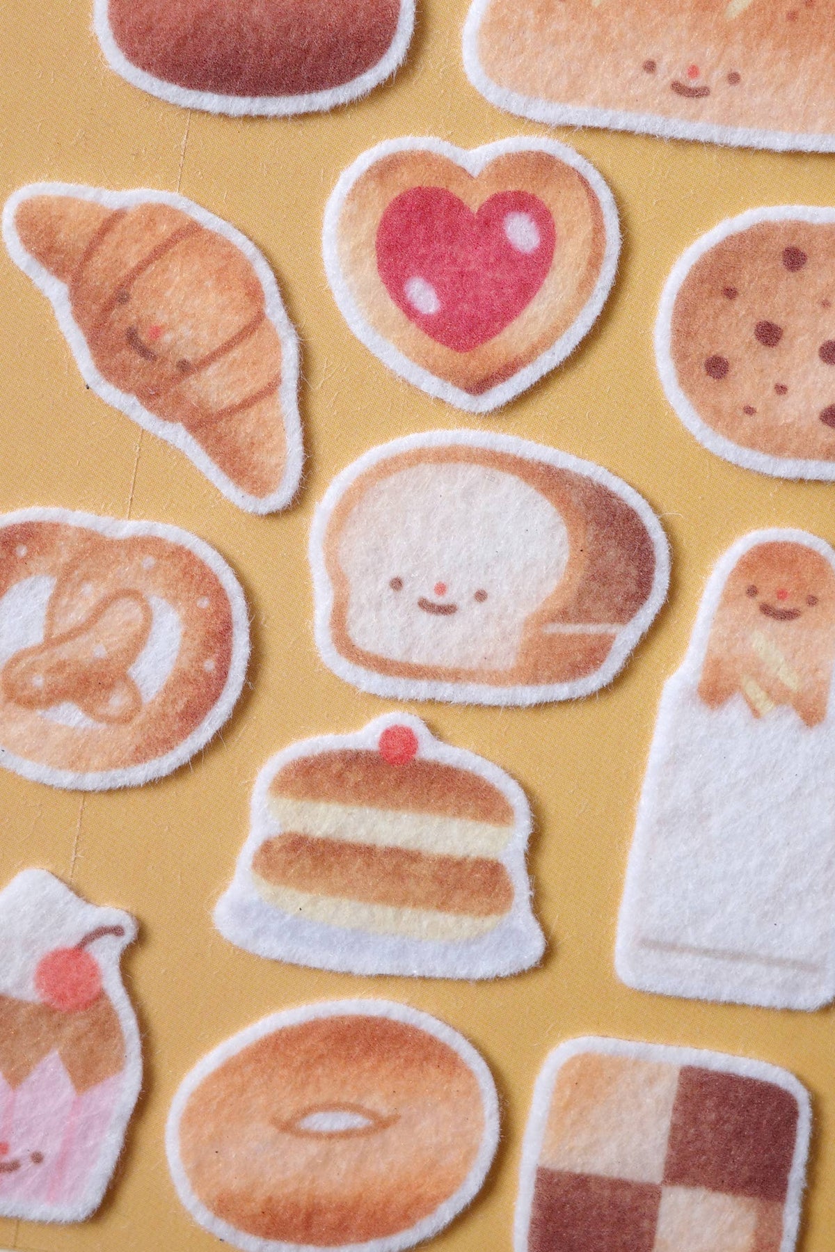 Freshly baked - felt sticker sheet