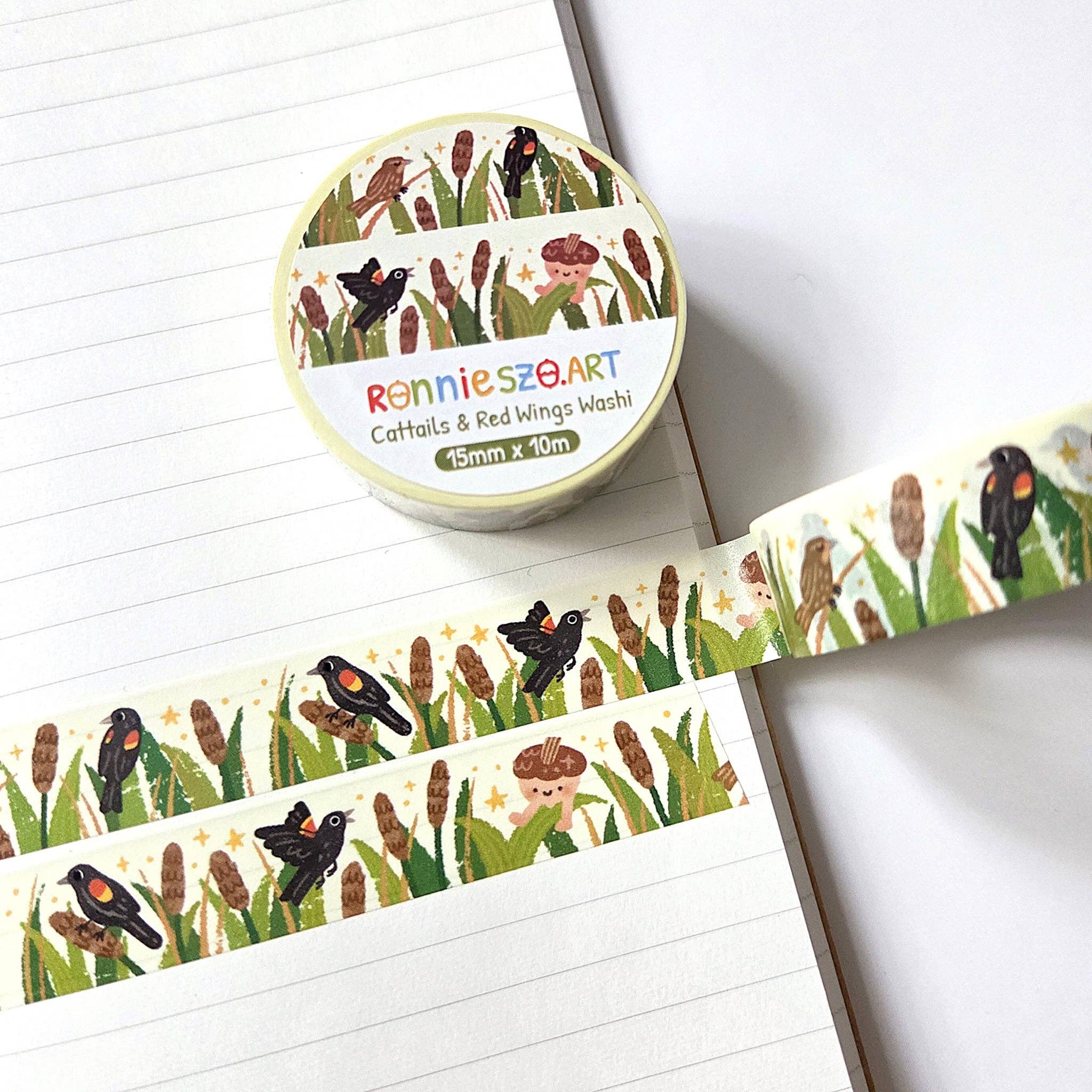 Ruban Décoratif 'Red Wing Black Birds'