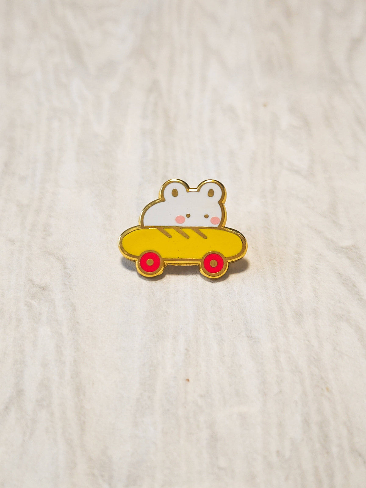 Mouse in Baguette Car Enamel Pin