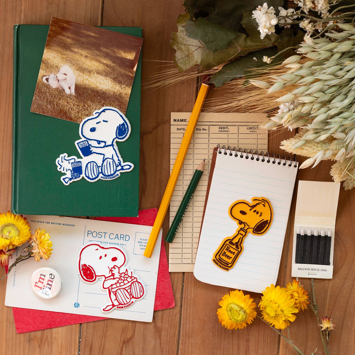 Snoopy & Woodstock "Cheers" Magnet