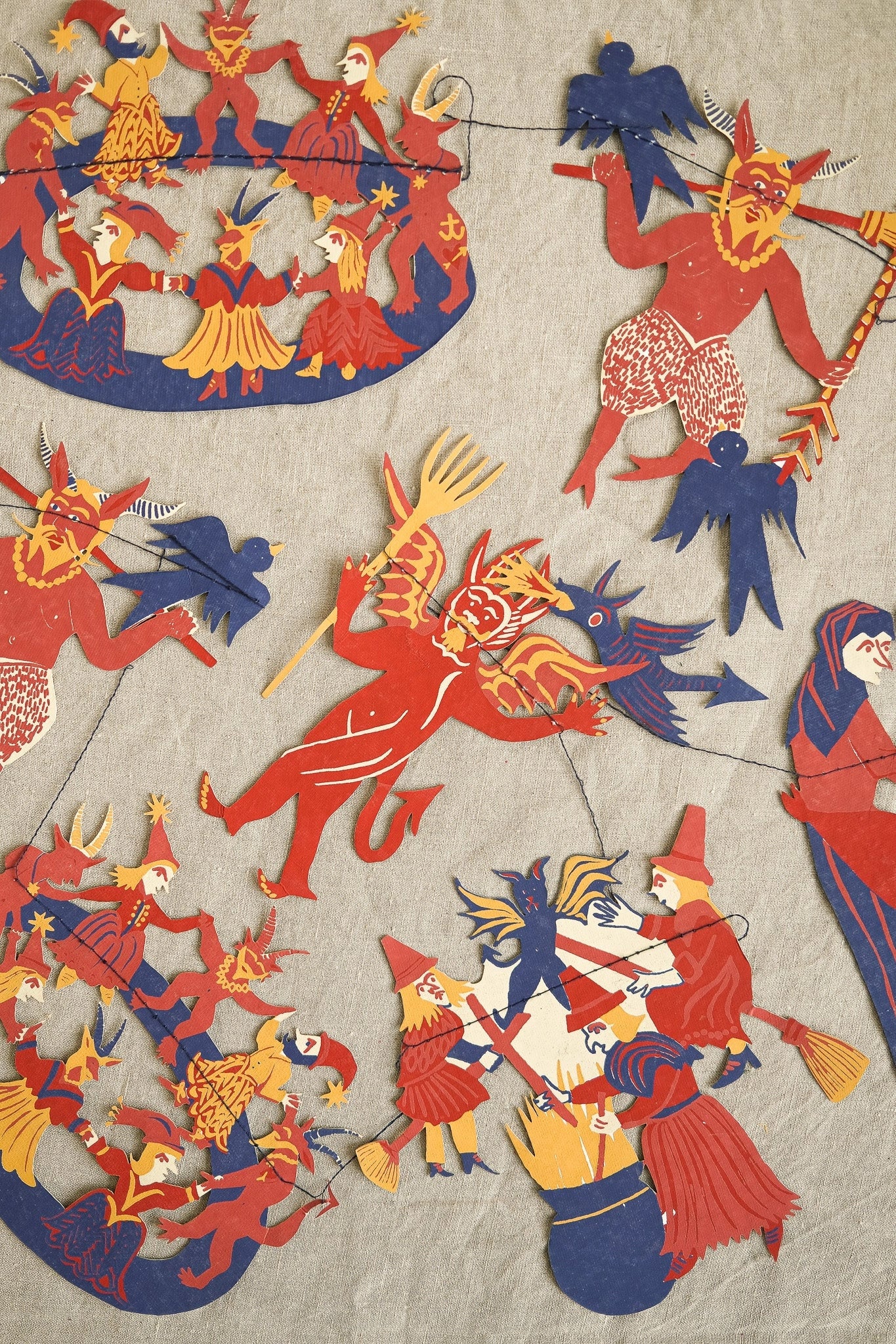 Medieval Screen Printed and Sewn Garland