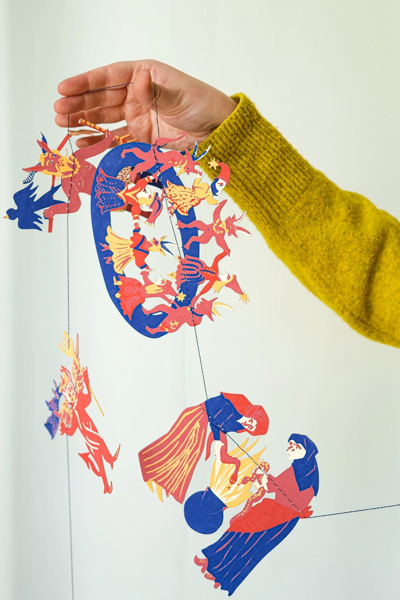 Medieval Screen Printed and Sewn Garland