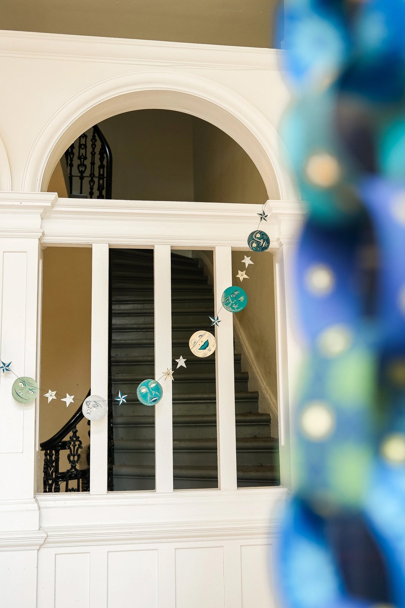 Man on the Moon Screen Printed and Sewn Garland