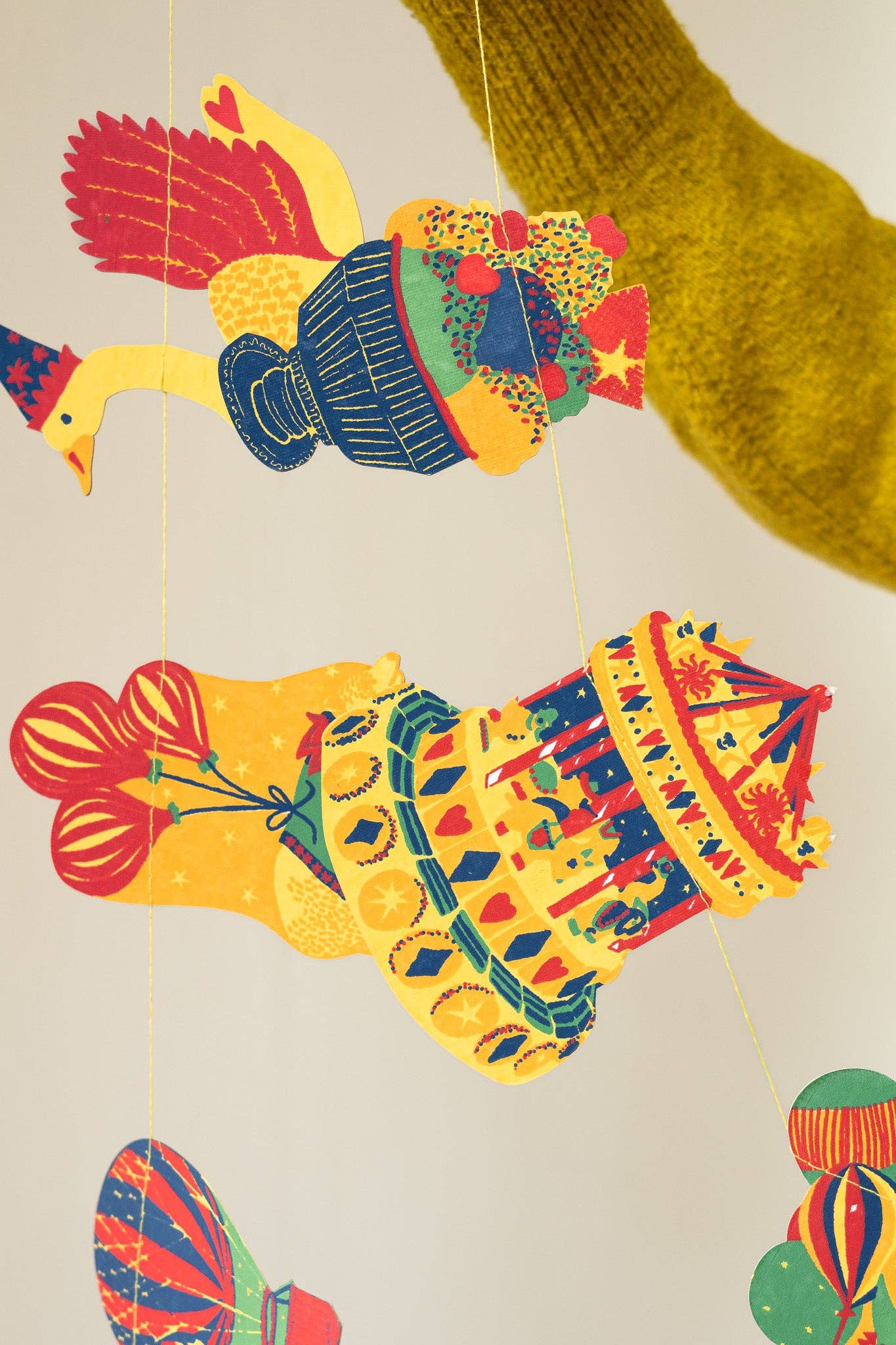 Birthday Party Screen Printed and Sewn Garland