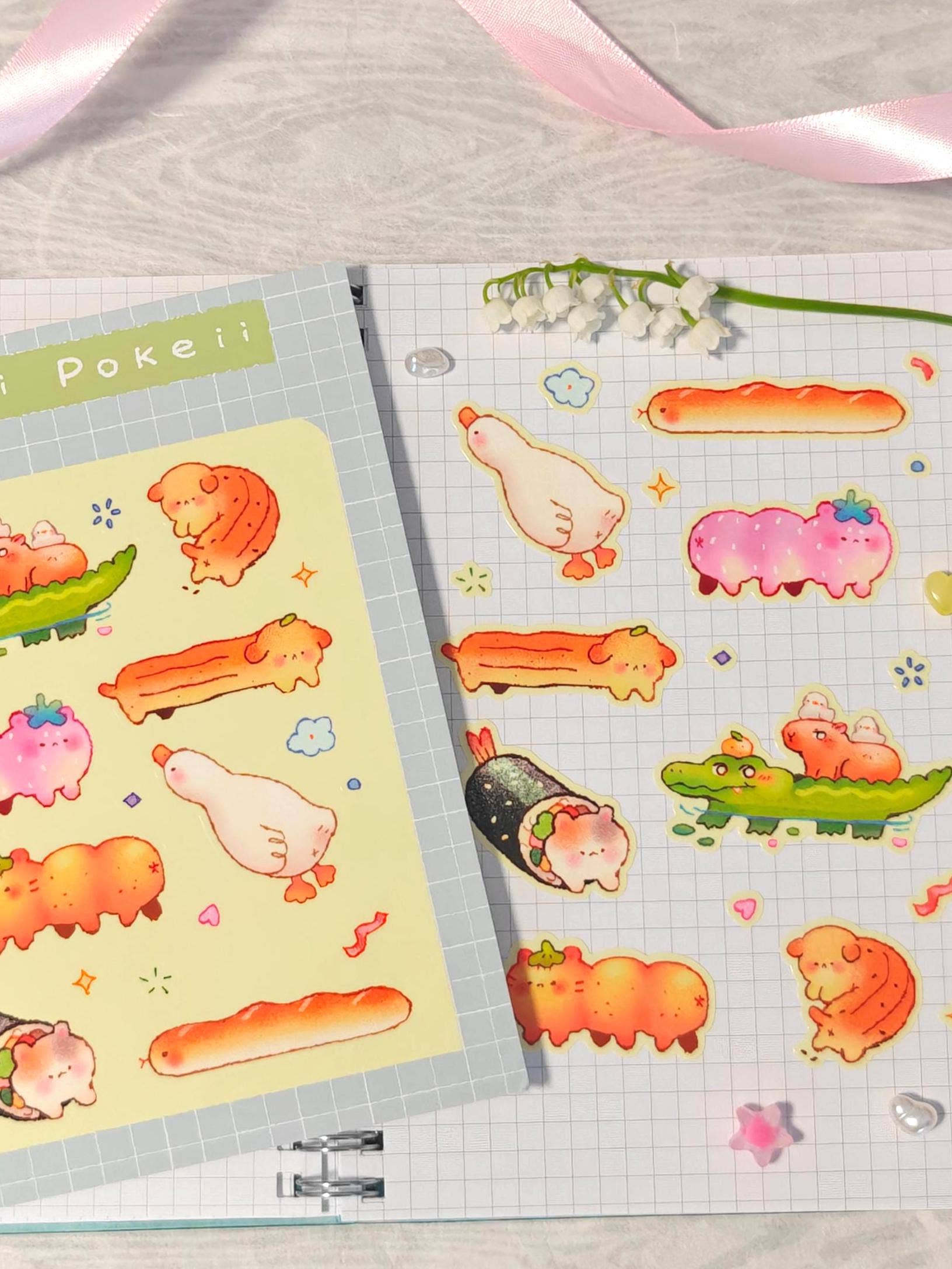 Long Friends Glossy Clear Sticker Sheet