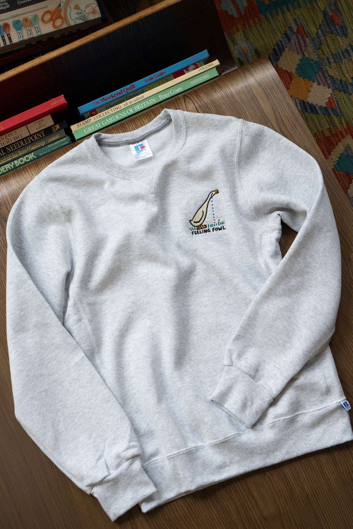 Feeling Fowl Embroidered Sweatshirt