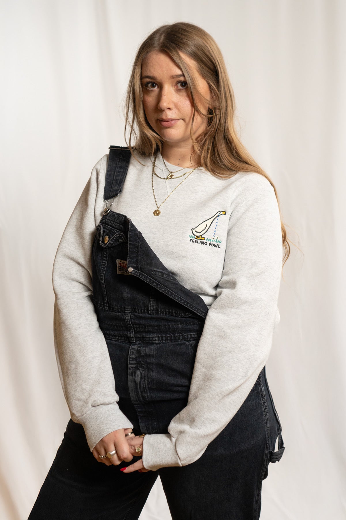 Feeling Fowl Embroidered Sweatshirt