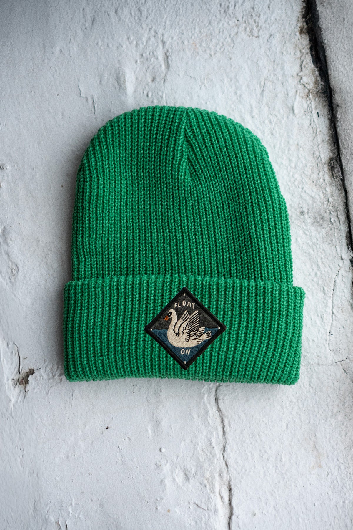 Float On Patched Shaker Stitch Beanie