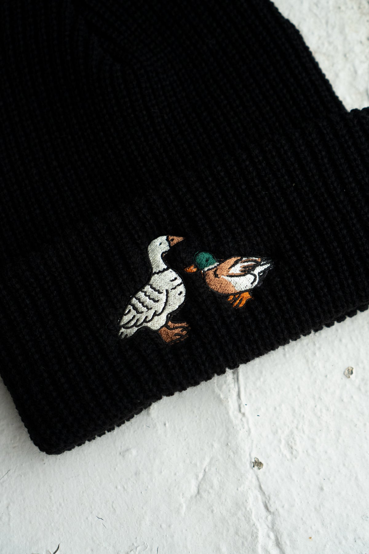 Fowl Shaker Stitch Beanie | Black