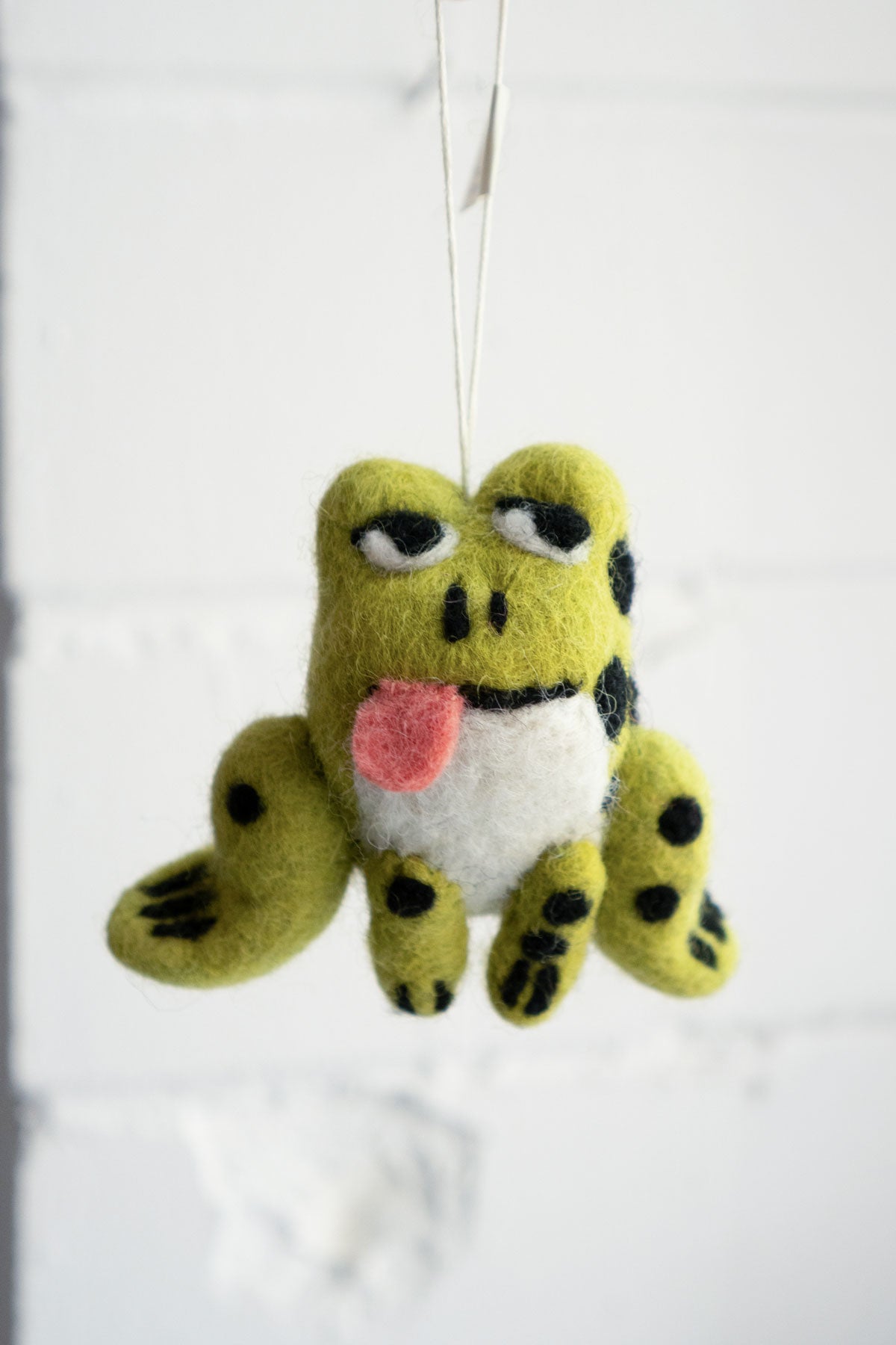 Dopey Frog - Felted Wool Ornament