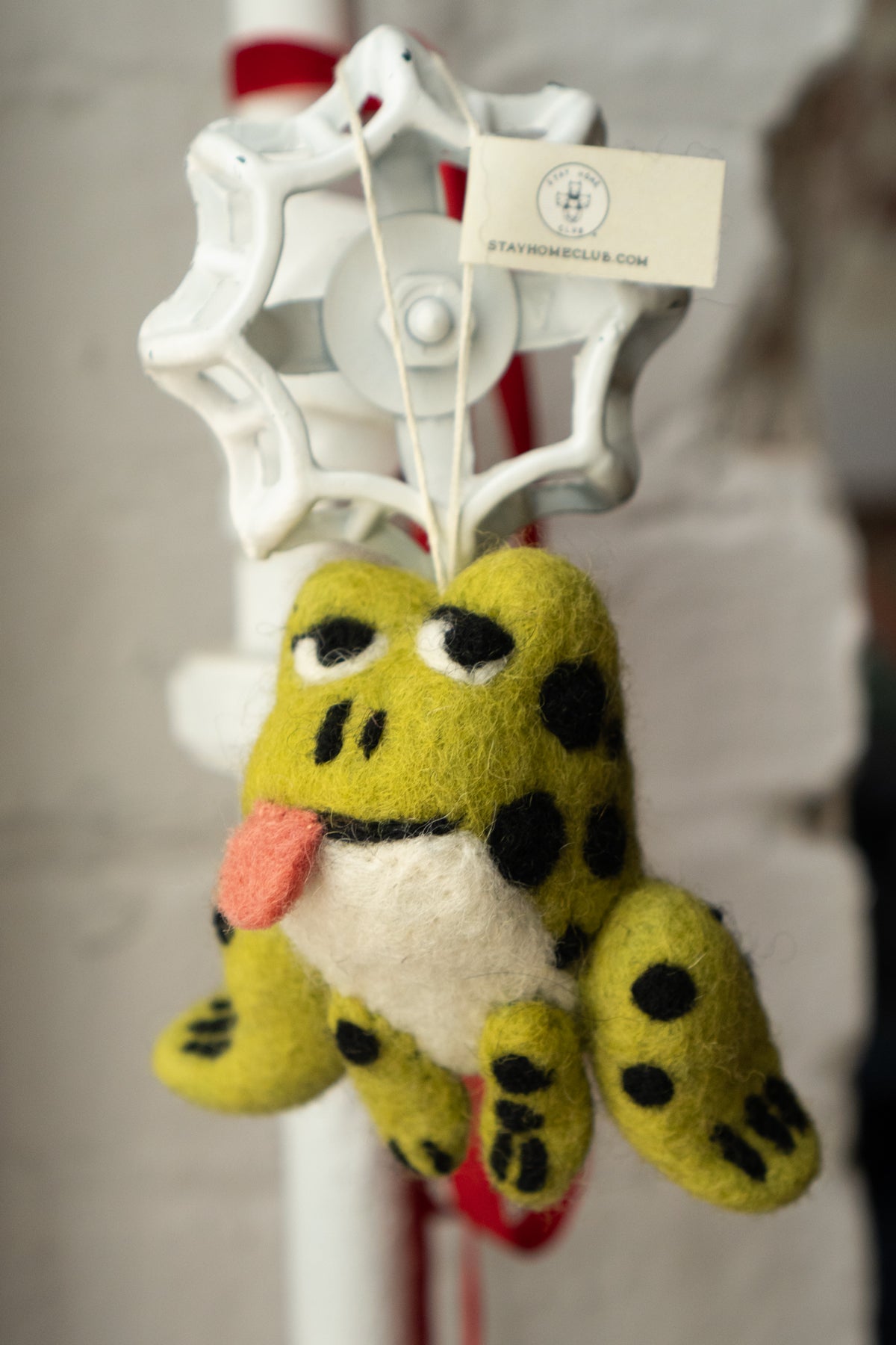 Ornement en Laine Feutrée 'Dopey Frog'