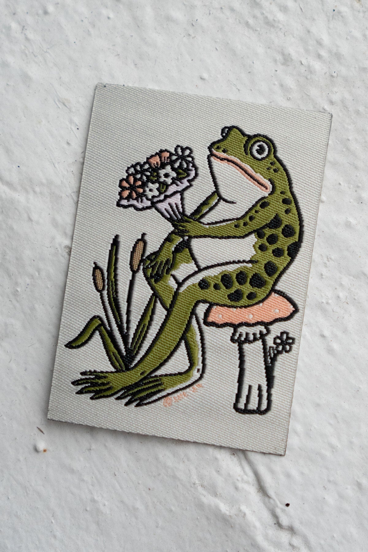 Froggy Bouquet - Woven Sticky Patch