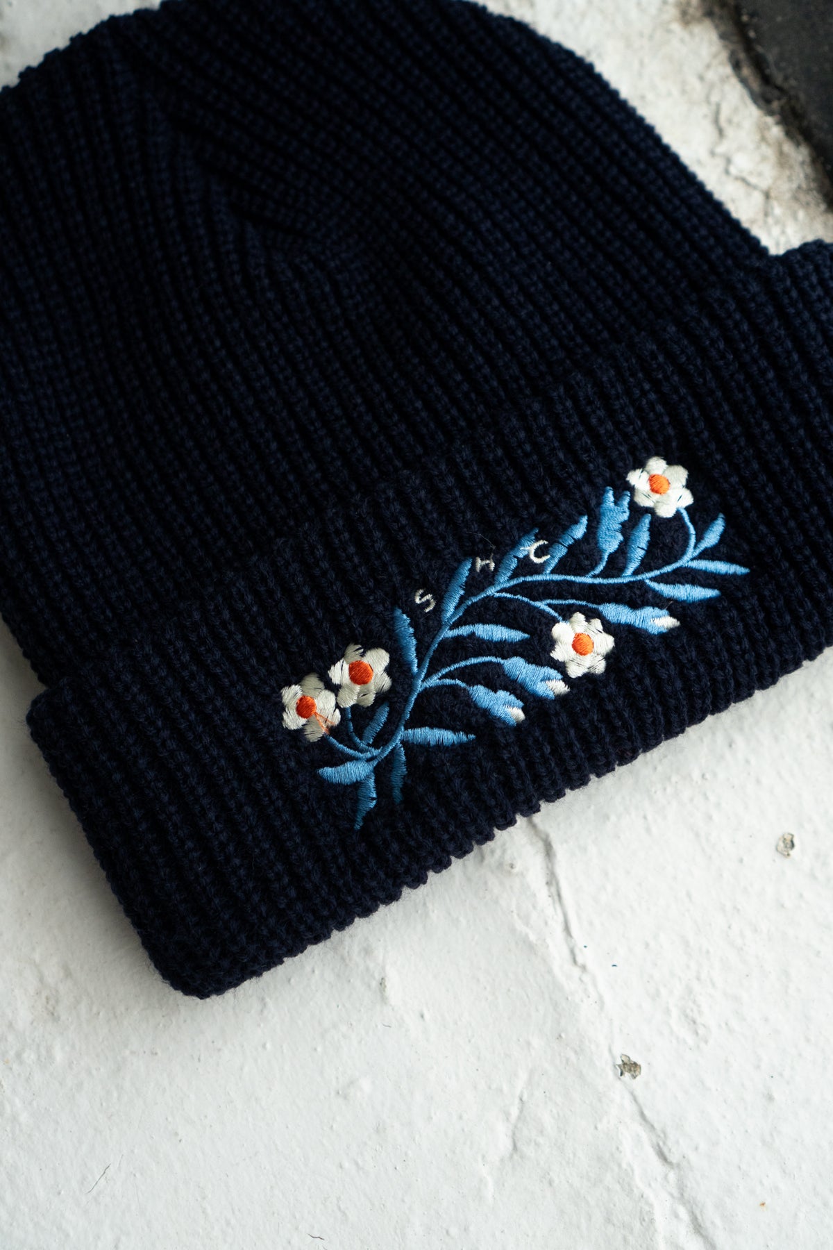Tuque en tricot shaker 'Garland' | Minuit