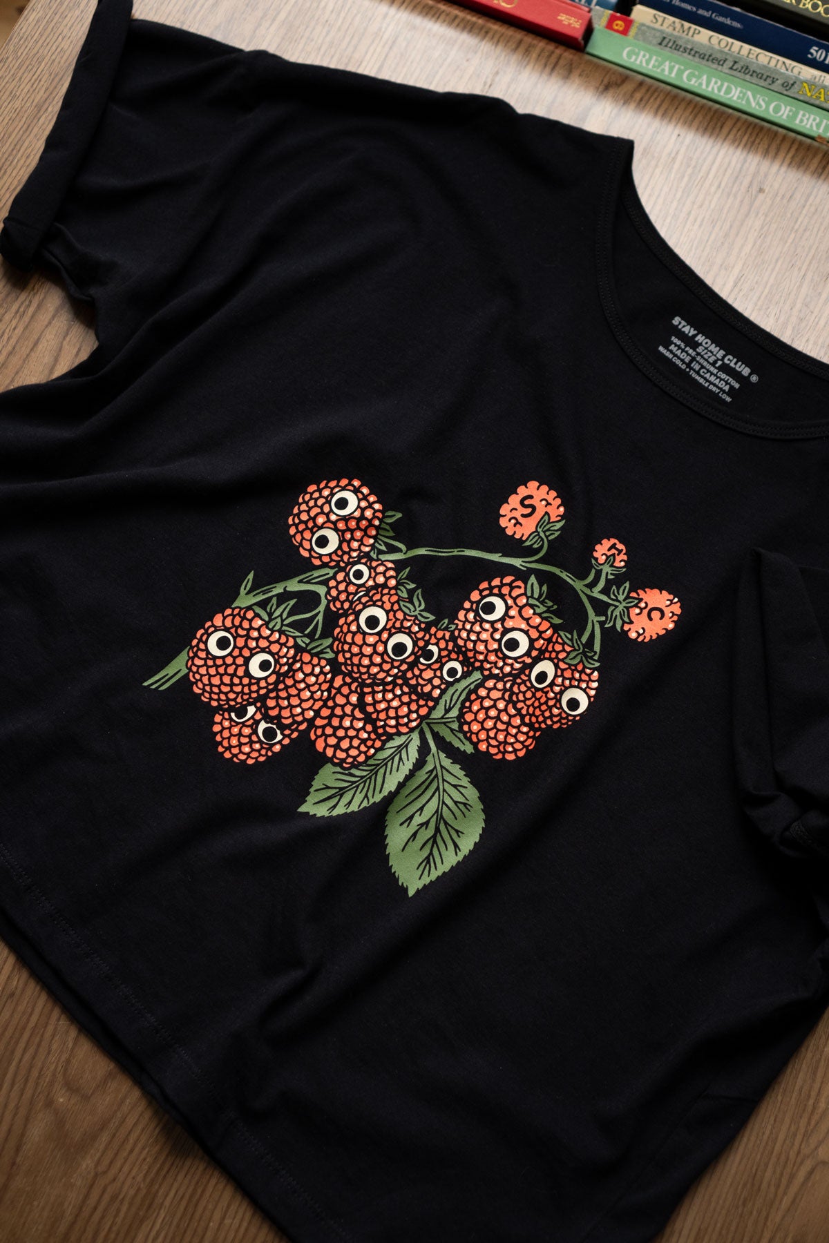 Googly Raspberries - Crop Loose Tee