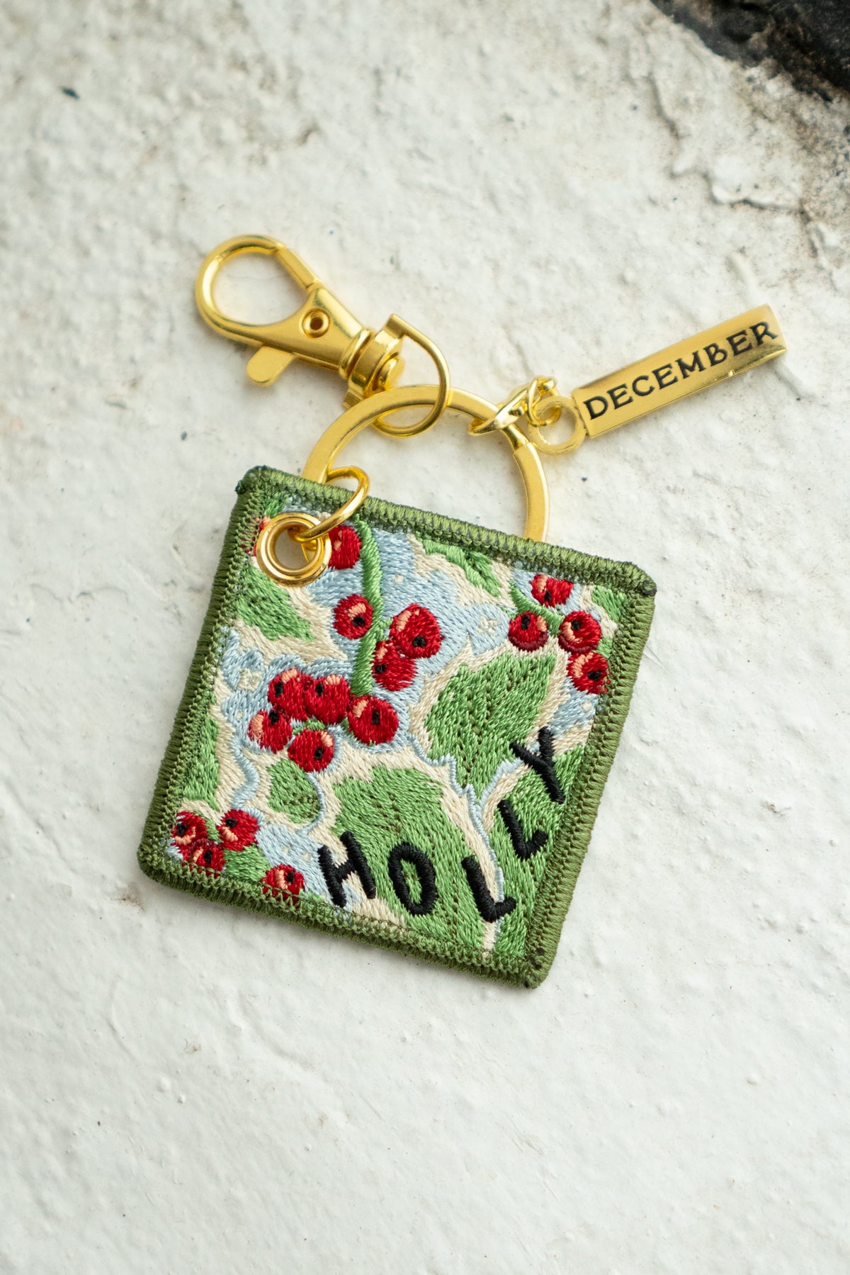 Holly - December Birth Flower Keychain