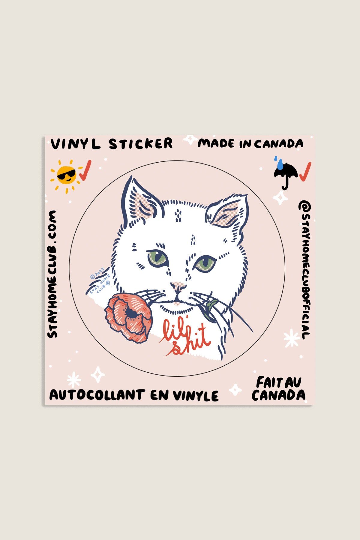 Lil Shit (Cat) Vinyl Sticker
