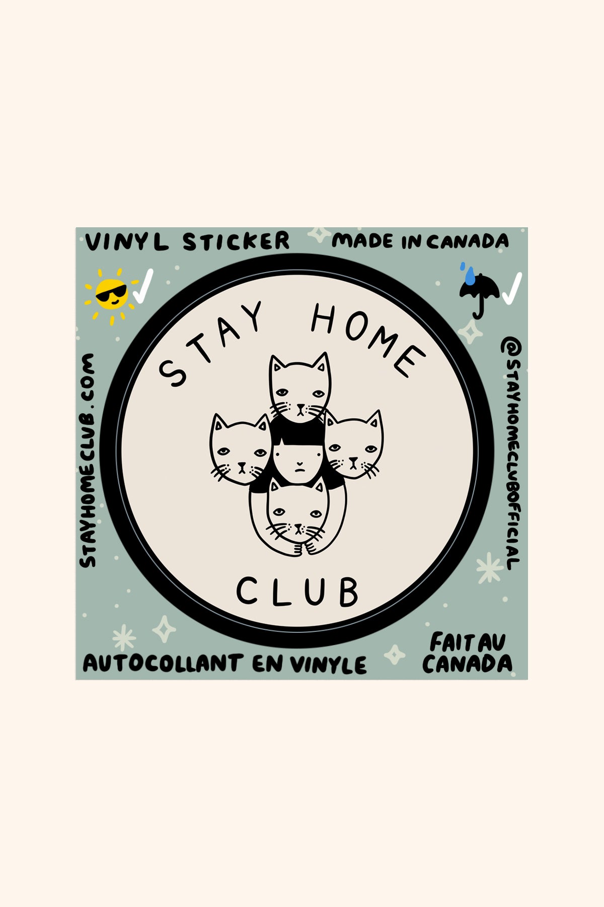 Stay Home Club Logo Vinyl Sticker