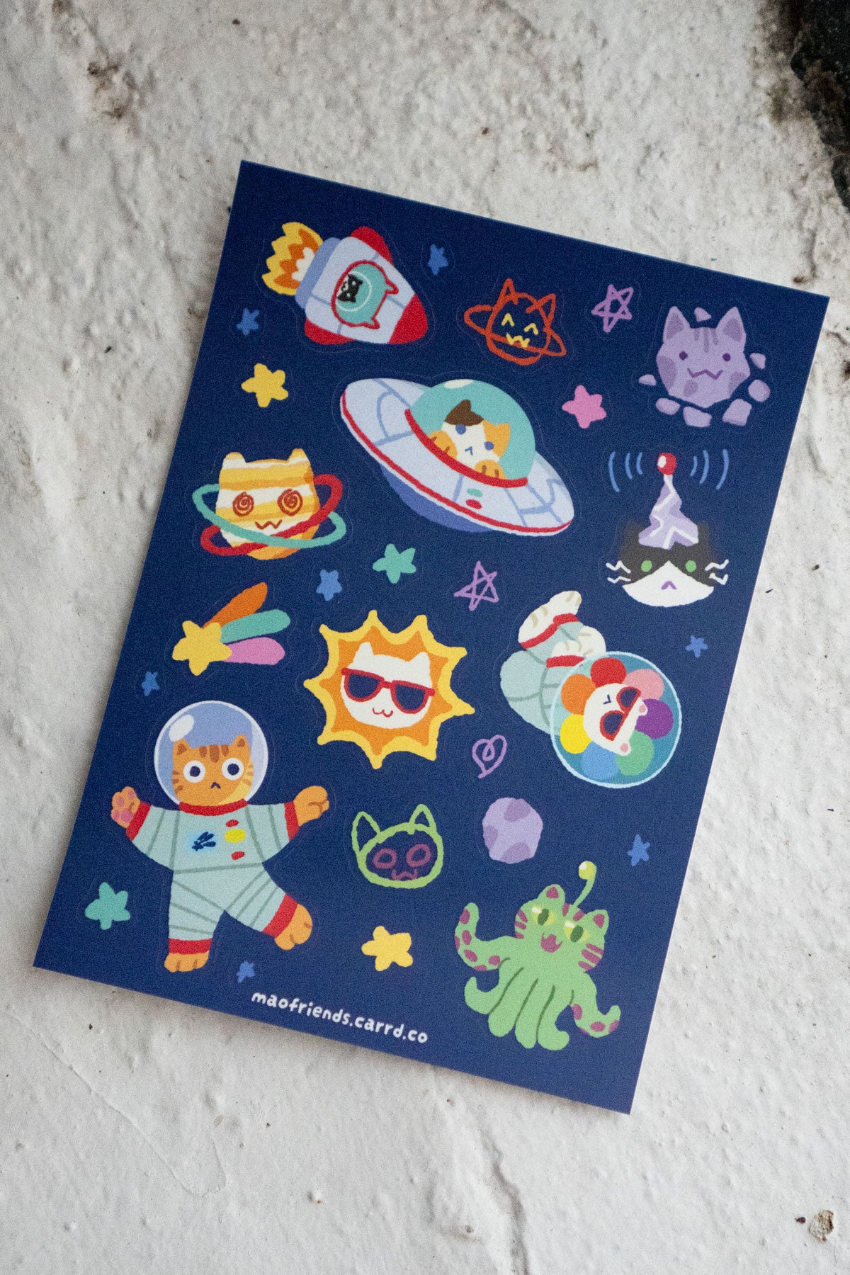 Cats in Space Sticker Sheet