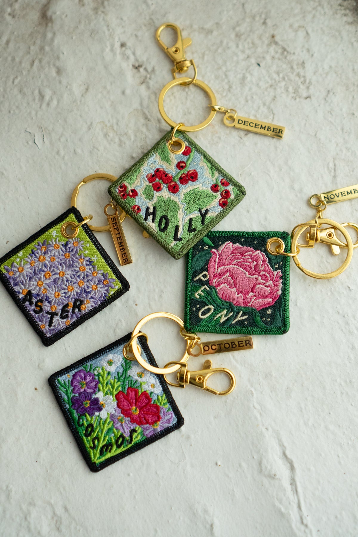 Cosmos - October Birth Flower Keychain