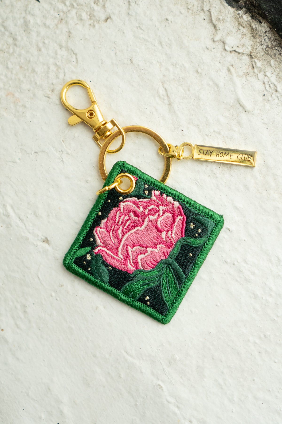 Peony - November Birth Flower Keychain