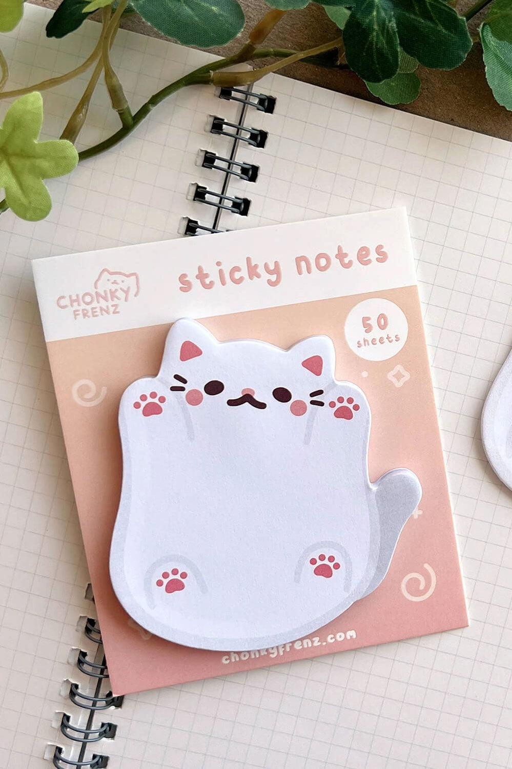 Playful Kitty Die-Cut Sticky Notes