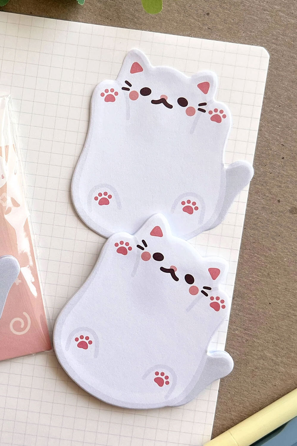 Playful Kitty Die-Cut Sticky Notes