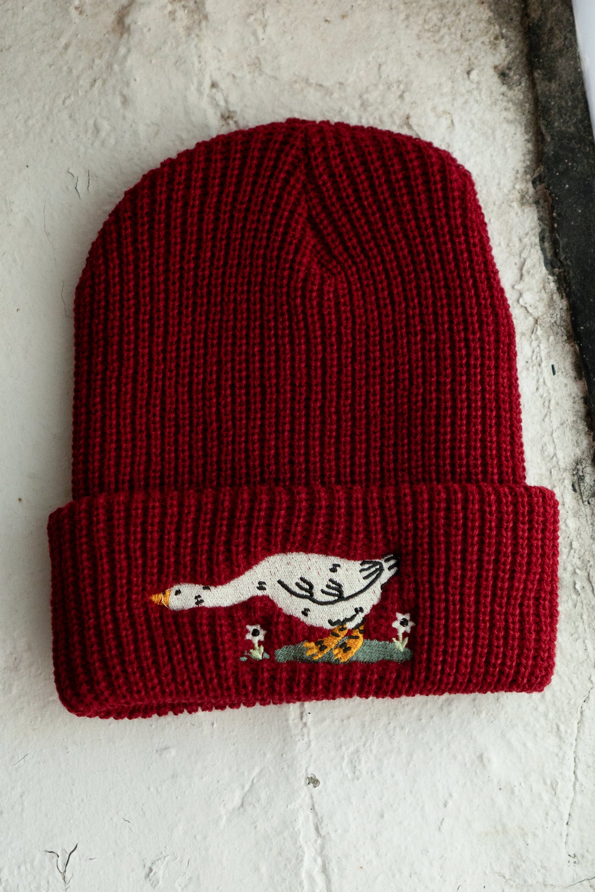 Reaching Shaker Stitch Beanie | Cranberry