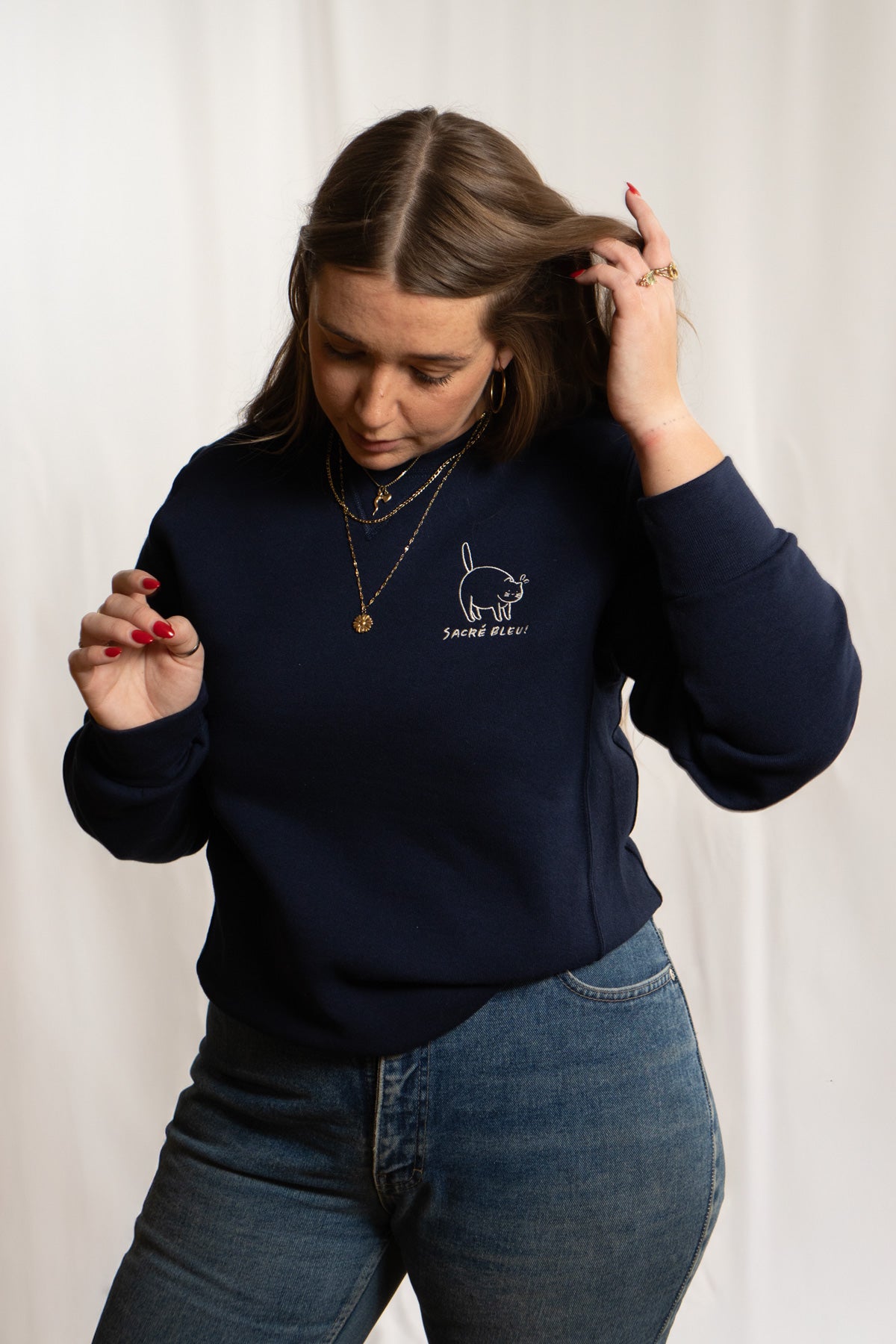 Sacré Bleu - Embroidered Sweatshirt