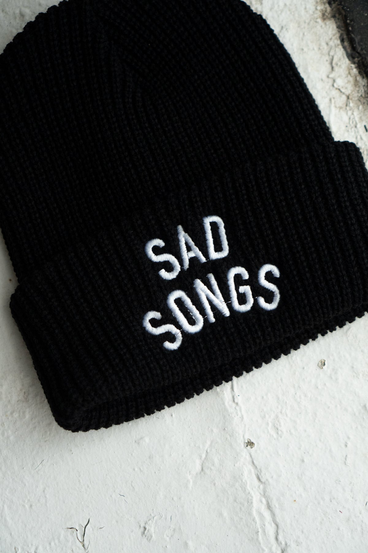 Sad Songs Shaker Stitch Beanie | Coal