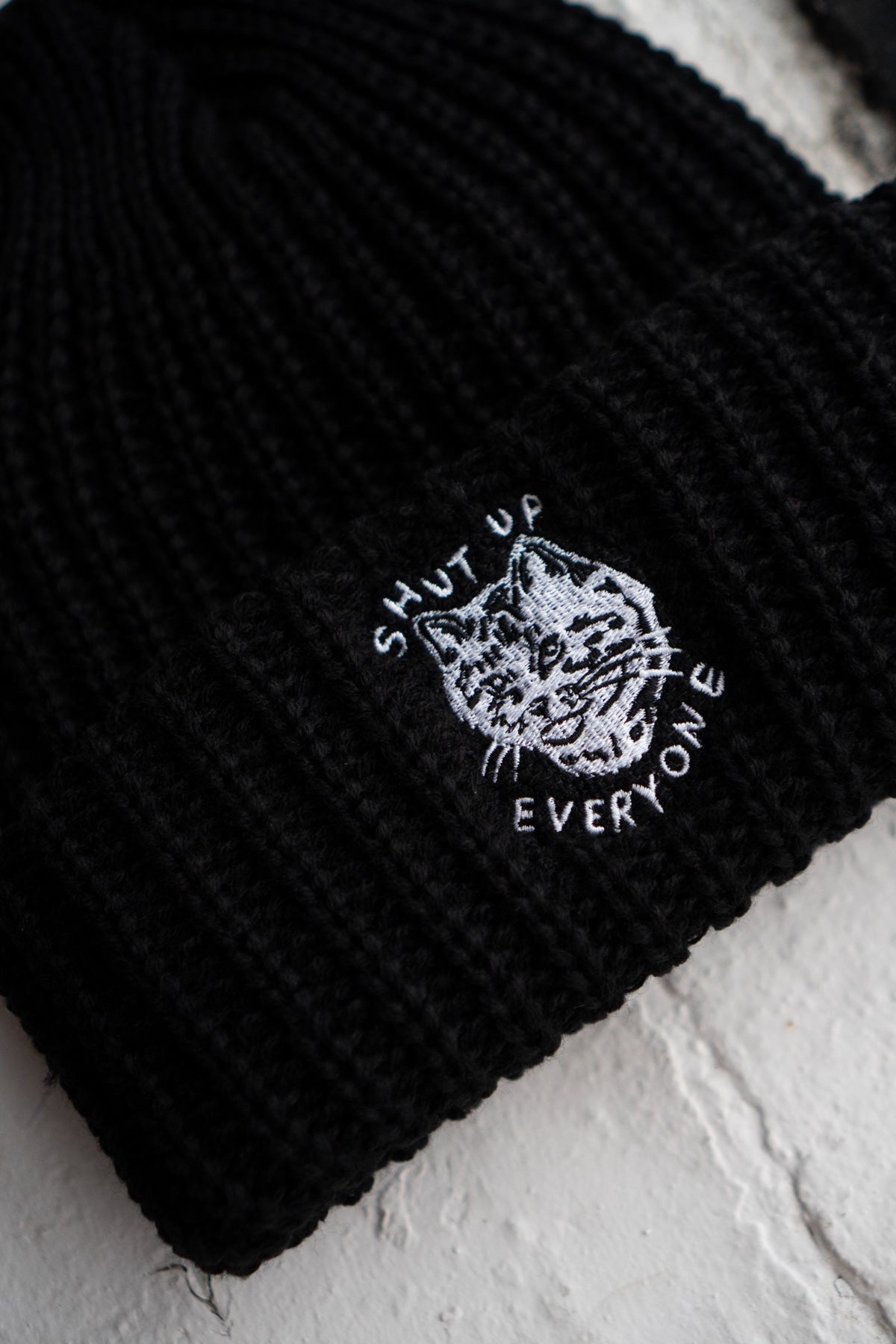 Shut Up Everyone Chunky Knit Beanie