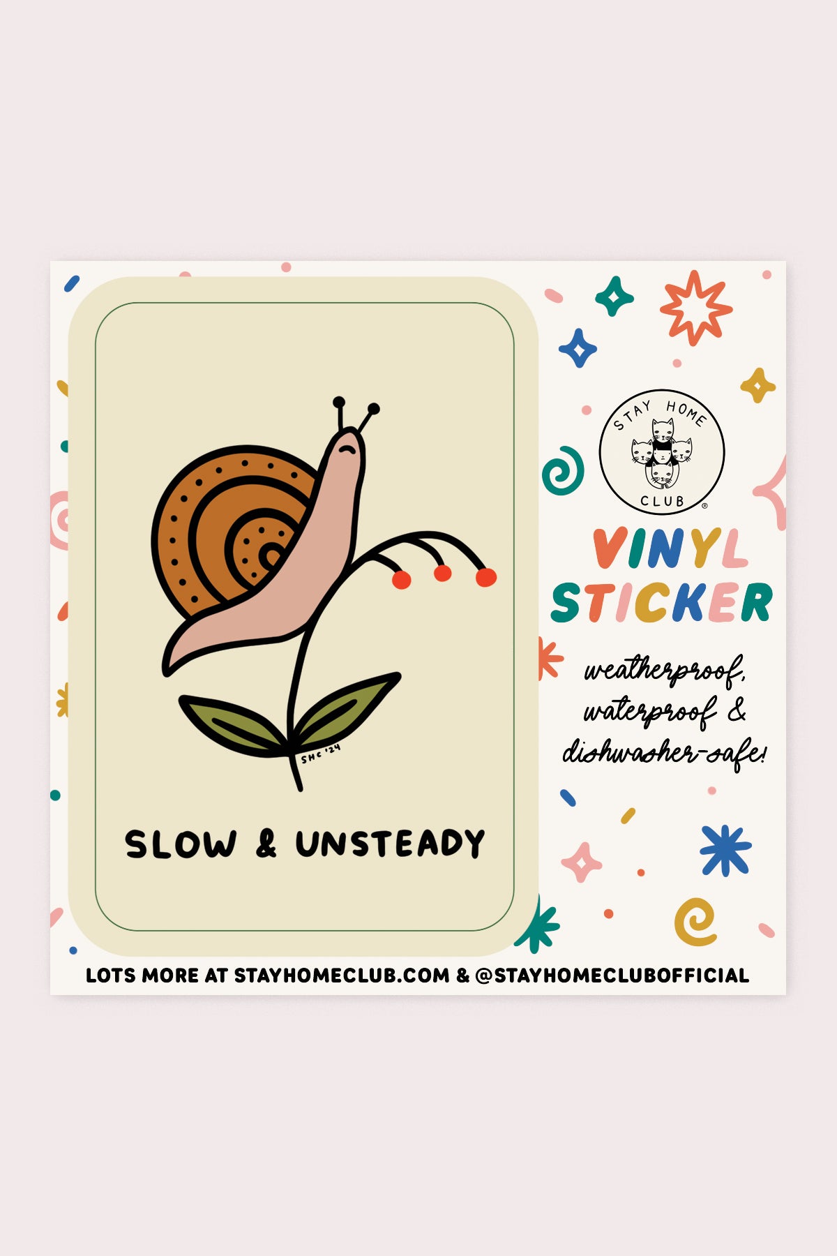 Slow and Unsteady Vinyl Sticker