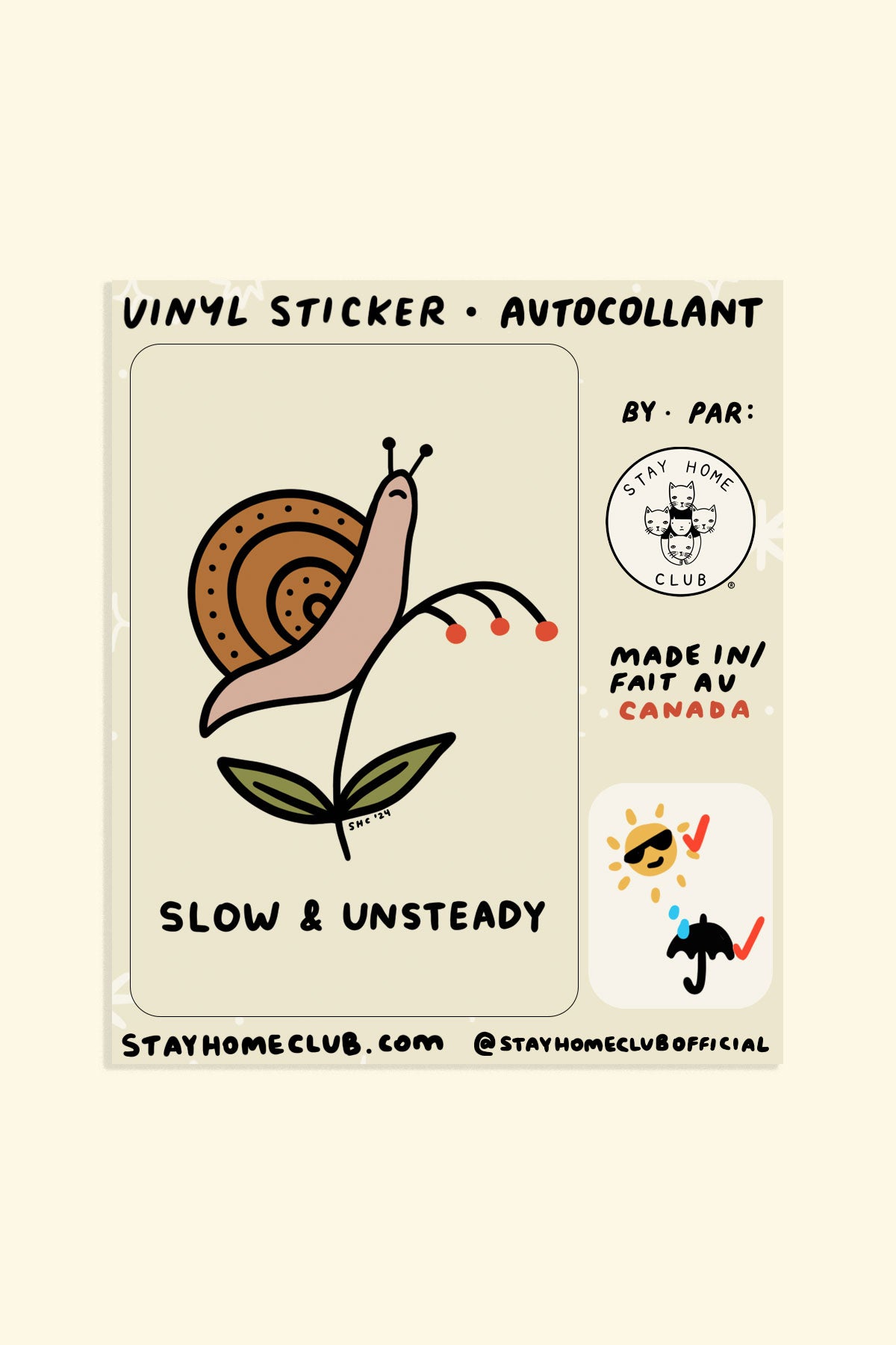 Slow and Unsteady Vinyl Sticker