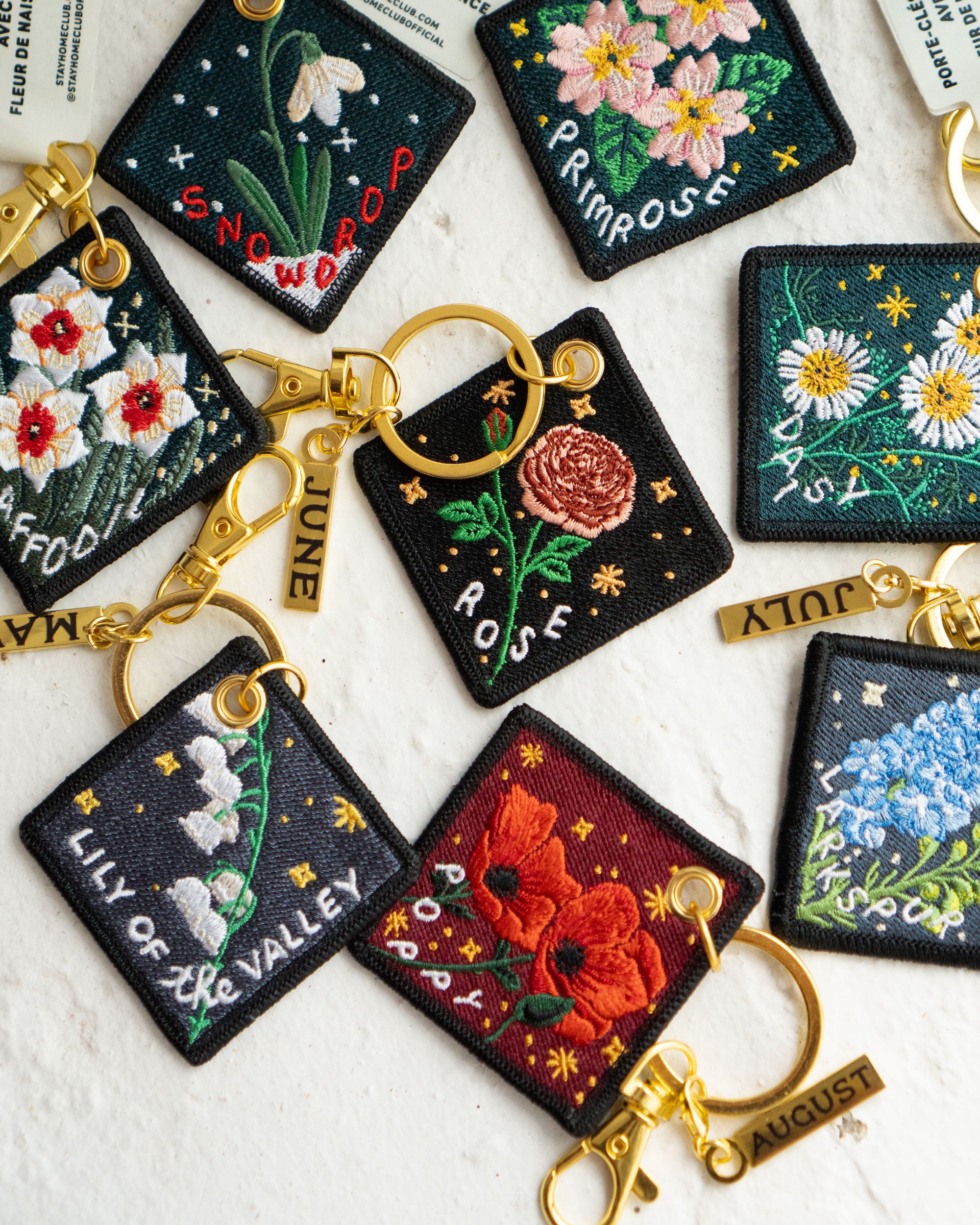 Poppy - August Birth Flower Keychain