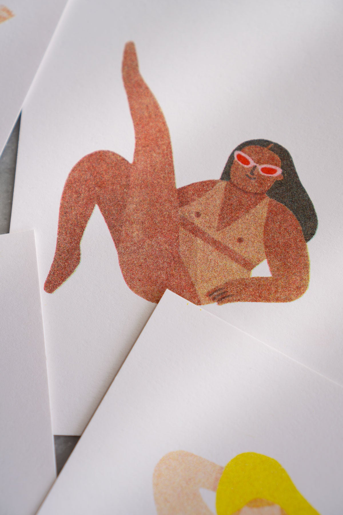 Sunbathers Mini Riso Print Set