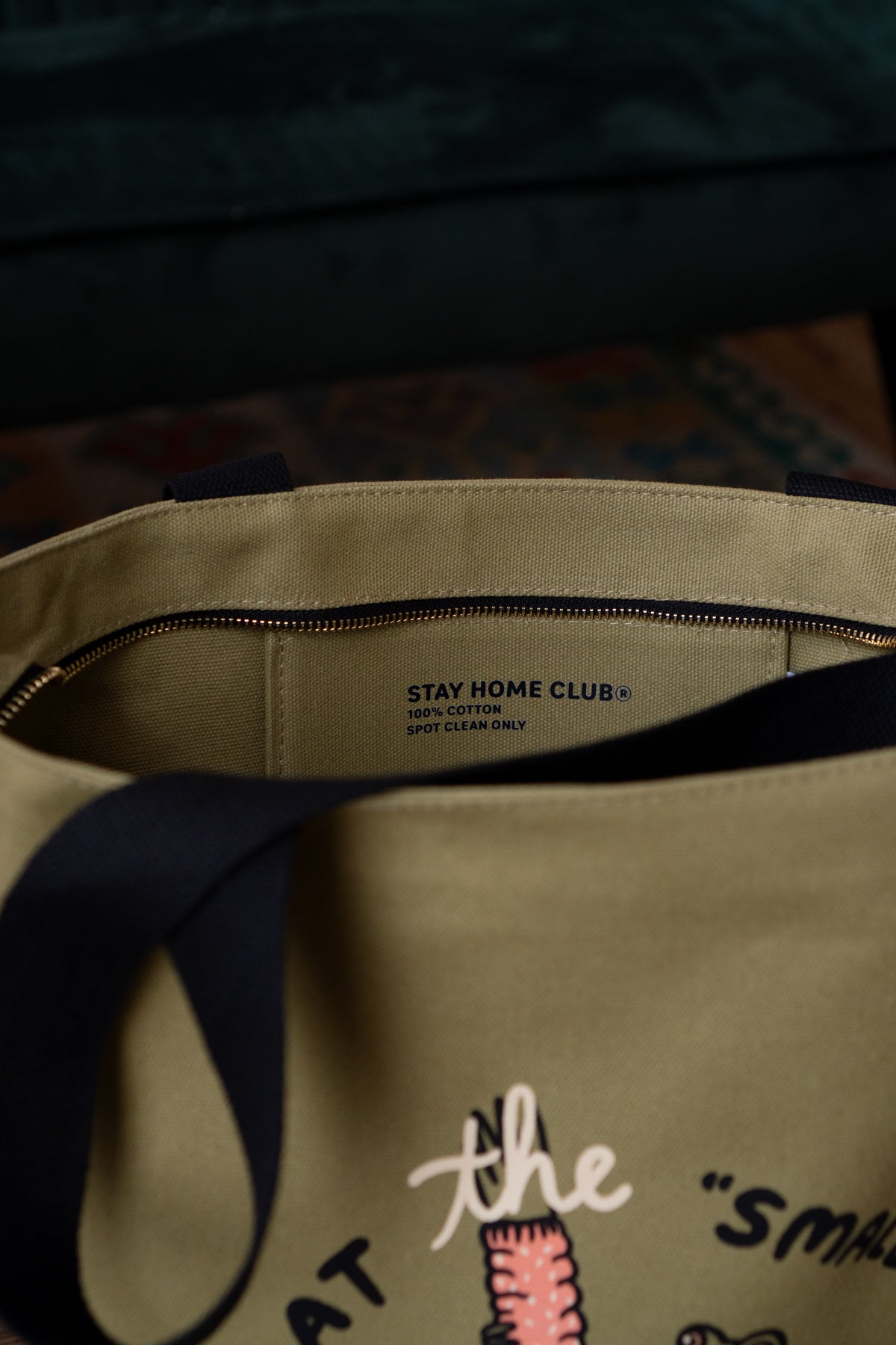 Sweat the Small Stuff Big Zip Tote