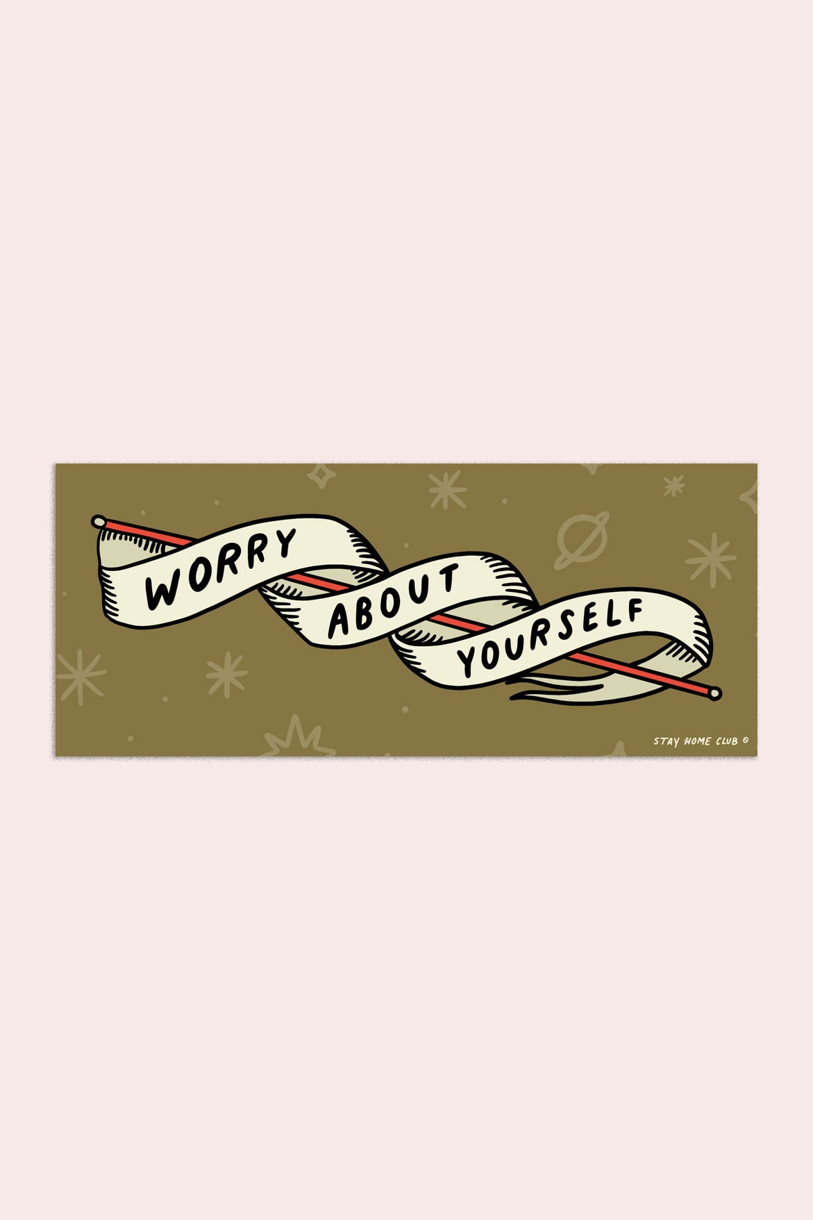 Worry About Yourself Bumper Sticker
