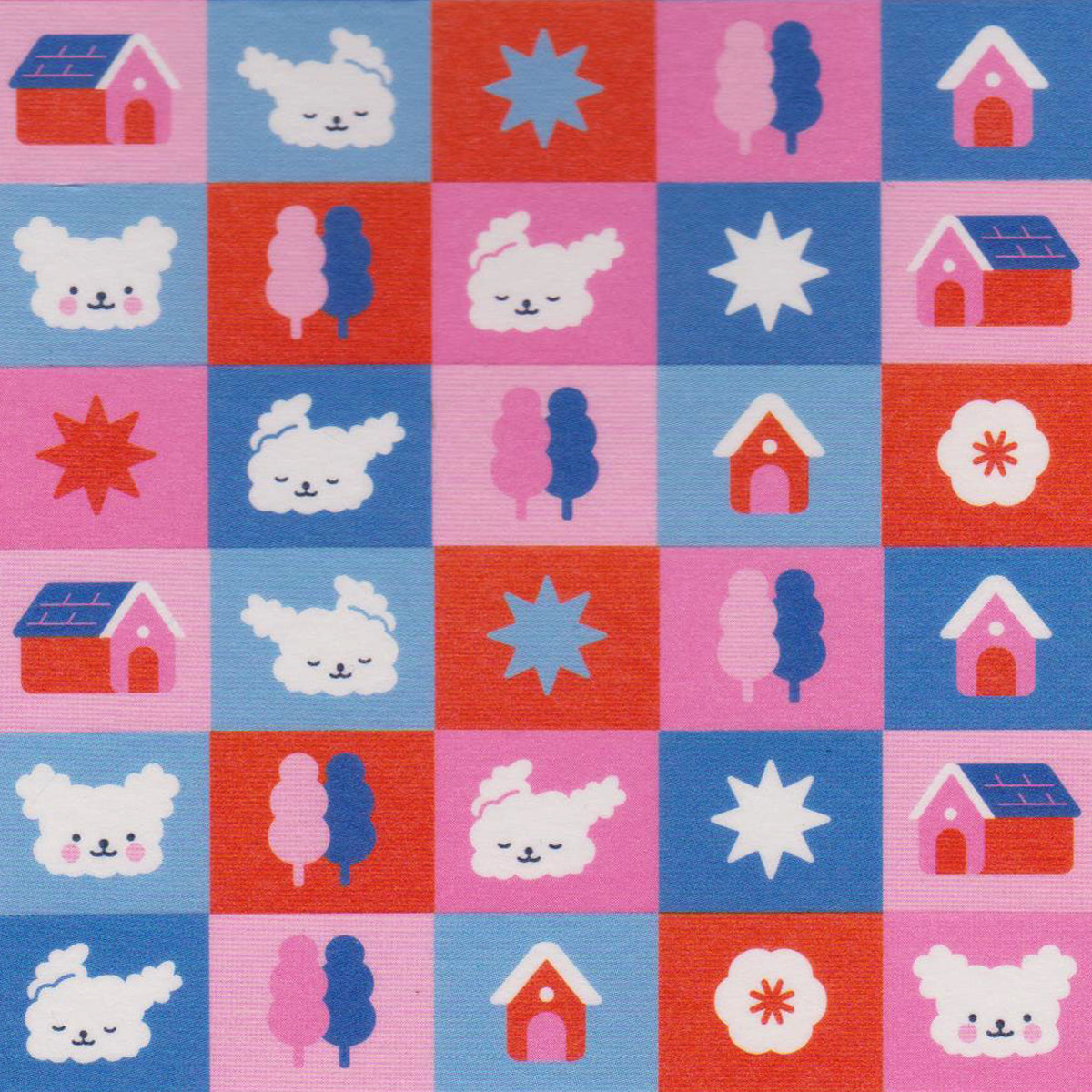 Ruban Décoratif 'Puppy Wonderland Checker'