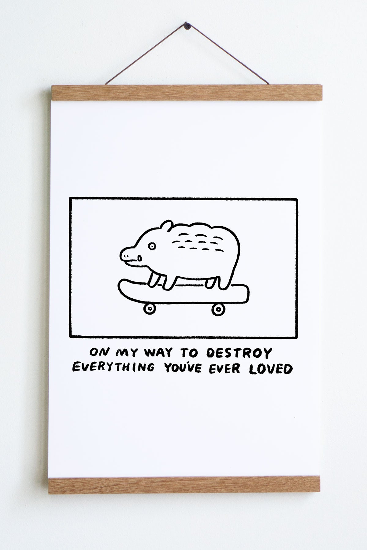 On My Way (Boar) Print